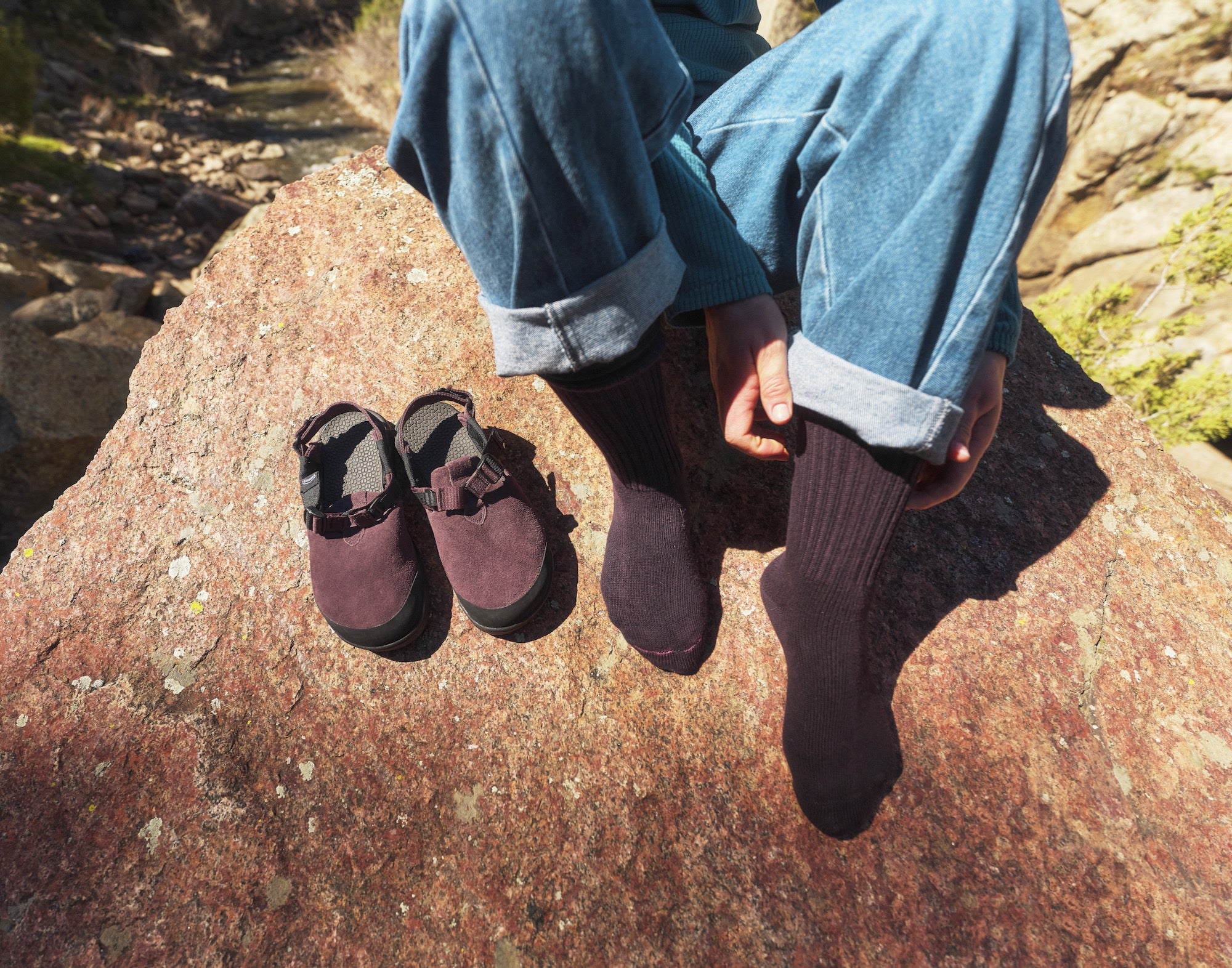 Mountain Clog - Leather Suede (Deep Plum) - Image 4
