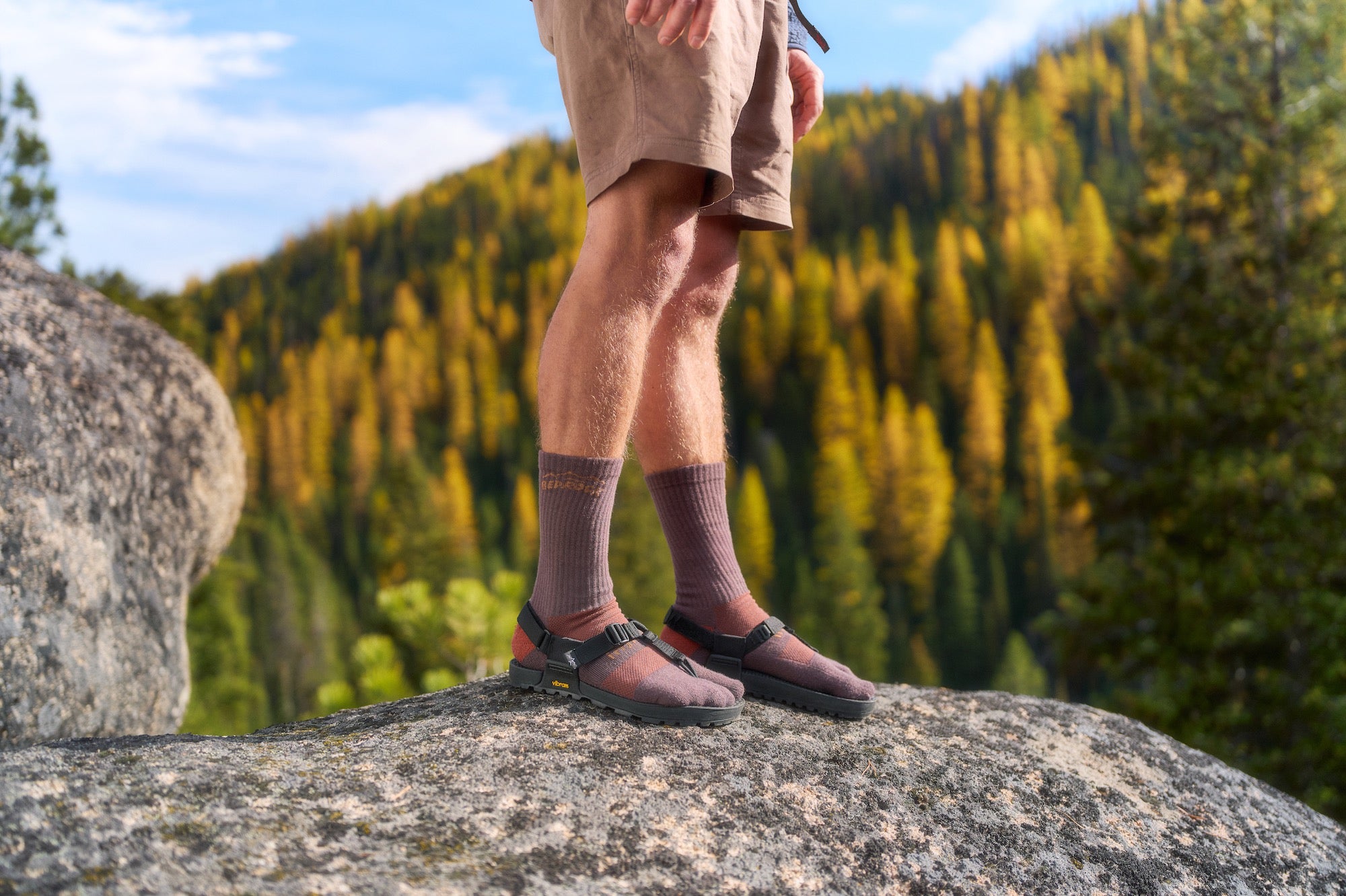 Crew Performance Split-Toe Socks (Dusty Plum) - Image 4