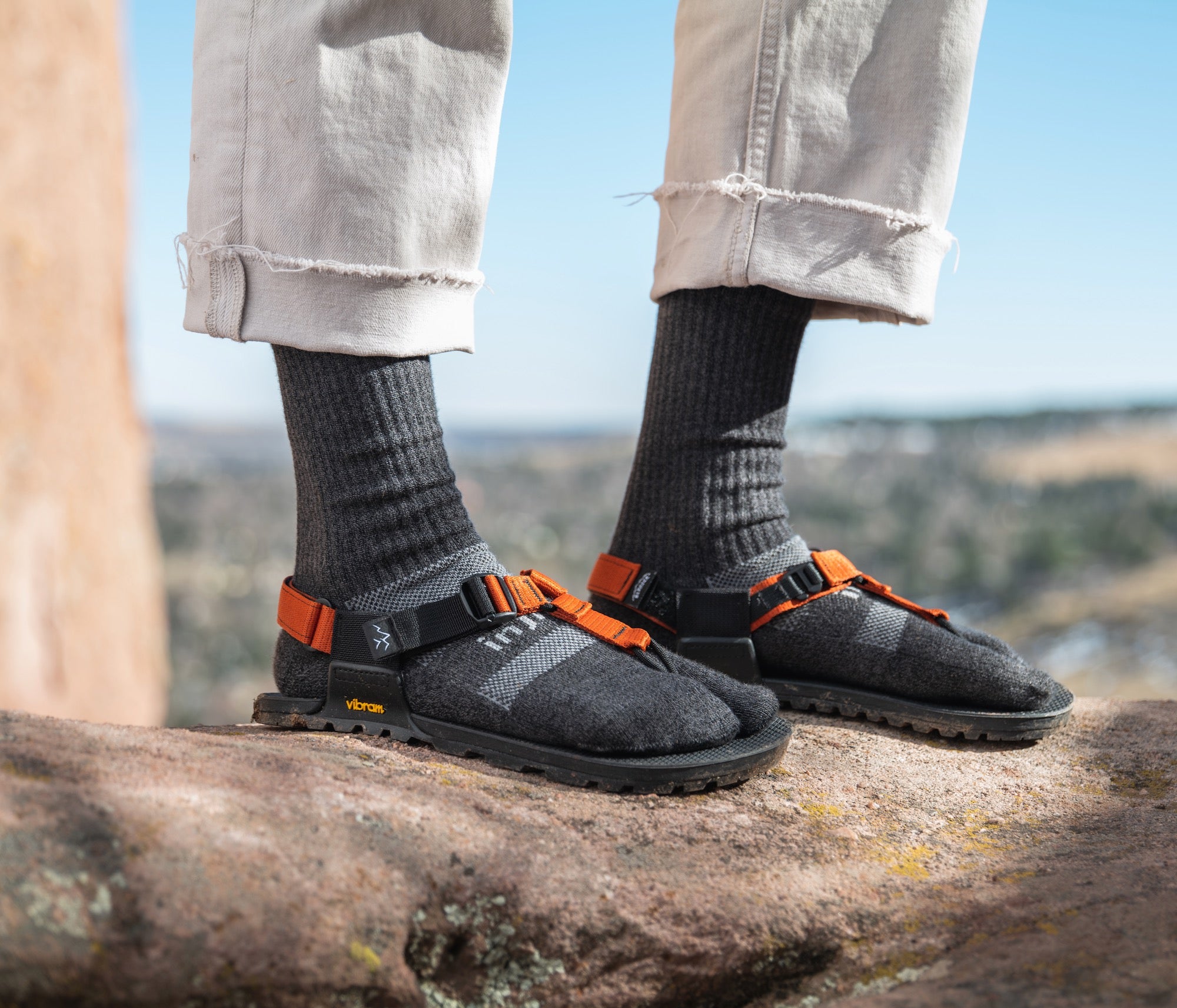 Crew Performance Split-Toe Socks (Granite) - Image 2